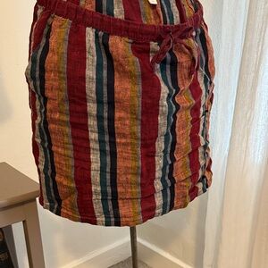 Garnet Hill Multicolor Striped Mini Skirt